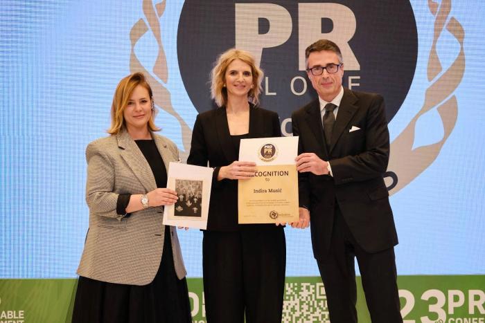 Indira Musić - PRO PR Globe People Achievement Award